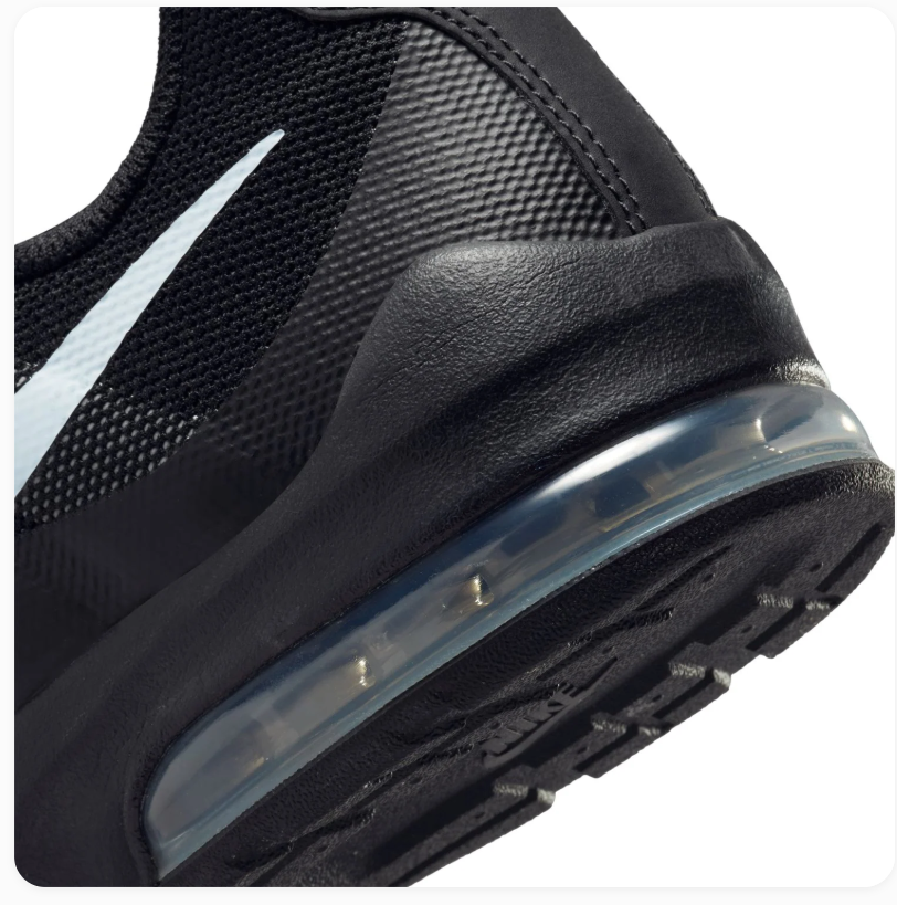 Nike Air Max Black Mesh Sneakers with White Swoosh