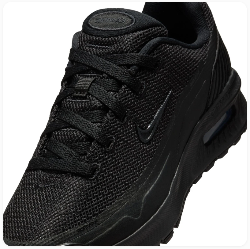 Nike Air Max All-Black Mesh Sneakers with Tonal Swoosh