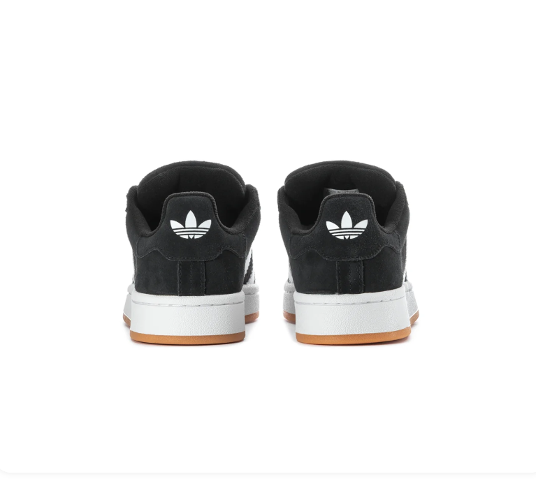 Adidas Campus Black and White Sneakers with Gum Outsole
