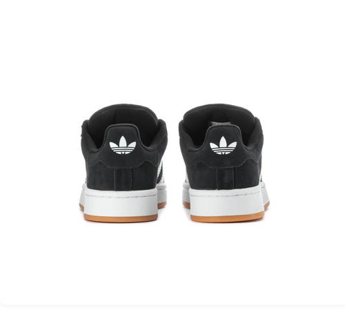 Adidas Campus Black and White Sneakers with Gum Outsole
